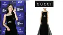 Gaun warna hitam itu merupakan hasil rancangan dari Gucci. Gaun yang dipakai Seolhyun ini berharga sekitar Rp 294 juta. (Foto: twitter.com/ChimStyle_k)