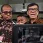 Kedatangan Menkumham dan Seskab untuk berkordinasi terkait kursi kosong pimpinan KPK setelah ditinggalkan Busyro Muqqodas, sejak 16 Desember 2014, lalu, Jakarta, Kamis (18/12/2014). (Liputan6.com/Miftahul Hayat)