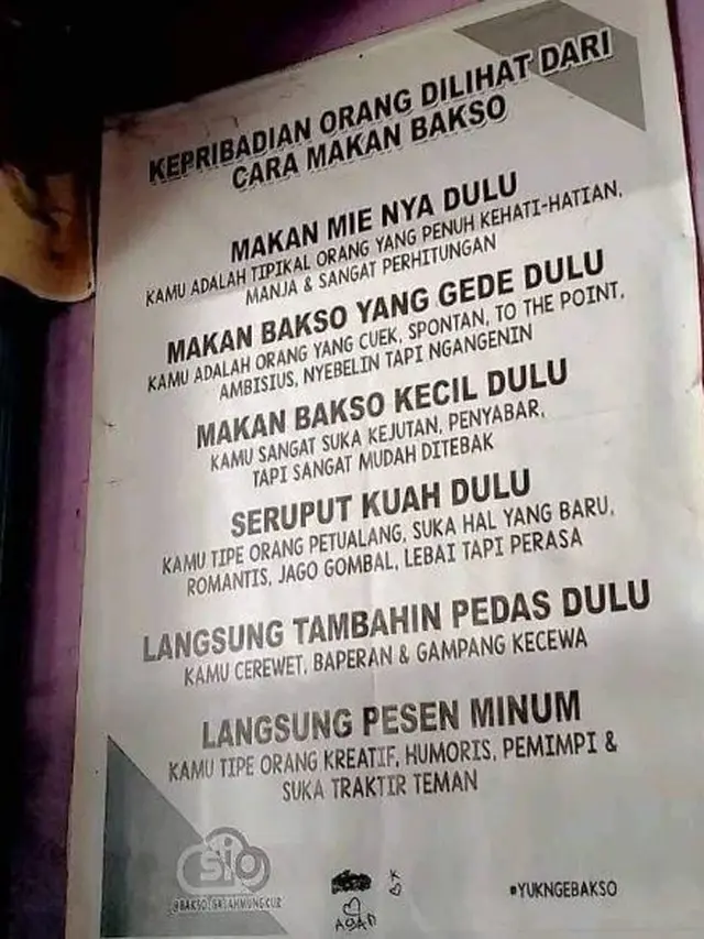 6 Tulisan Kocak di Warung Bakso Ini Bikin Geleng Kepala