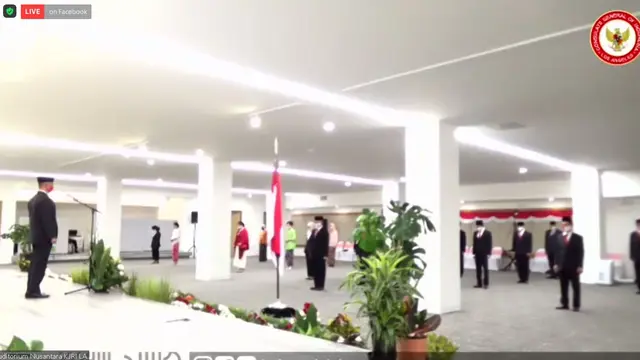 Kegiatan upacara HUT RI ke-75 yang digelar oleh KJRI Los Angeles pada 17 Agustus 2020, diikuti oleh masyarakat/Diaspora Indonesia di wilayah kerja KJRI LA melalui platform ZOOM dan Facebook Live. (Photo credit: KJRI Los Angeles)