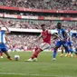 Kekalahan ini tidak mengubah posisi Arsenal di peringkat dua klasemen sementara Liga Inggris. Sedangkan, bagi Brighton, kemenangan ini penting bagi misi mengejar spot Liga Europa. (AP Photo/Kirsty Wigglesworth)