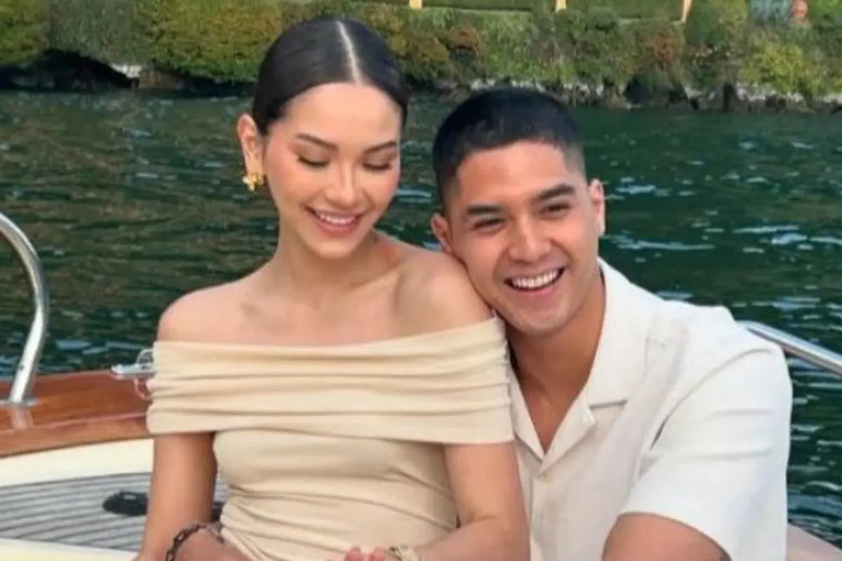 Alyssa Daguise dan Al Ghazali saat di Italia