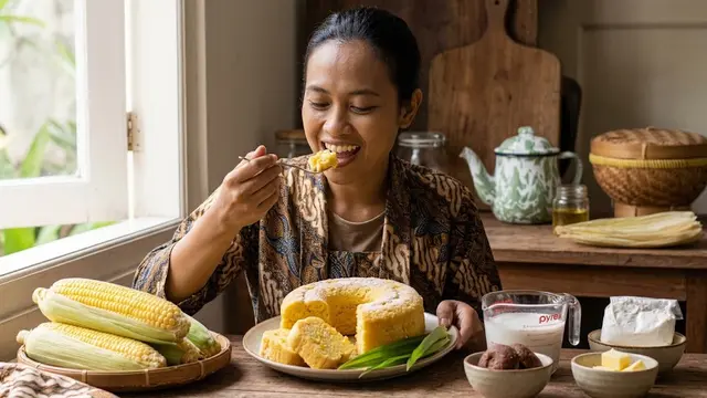 Resep Bolu Jagung Manis Kukus