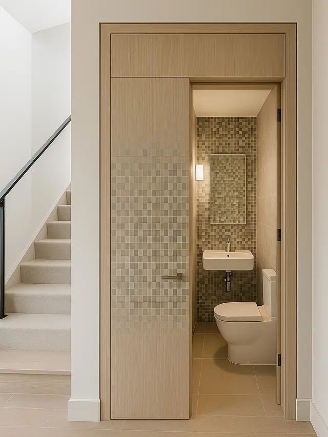 Inspirasi Kamar Mandi Dekat Tangga (Image by ChatGPT)