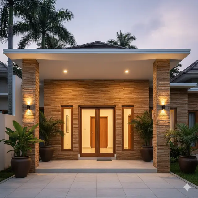 Batu Bali Brown Bermotif Unik