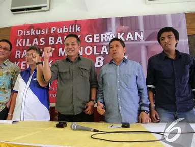 Suasana diskusi 'Kilas Balik Gerakan Rakyat Menolak Kenaikan BBM' di Jakarta, Selasa (9/12/2014). (Liputan6.com/Andrian M Tunay)