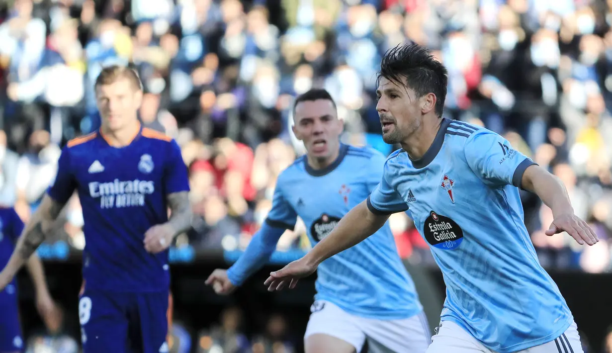 Sementara Celta Vigo hanya mampu membalas melalui Nolito. (AP/Lalo R. Villar)