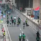 Pemandangan saat sejumlah peserta mengikuti lomba lari Milo Jakarta International 10K di kawasan Rasuna Epicentrum, Jakarta, Minggu (14/7/2019). Milo Jakarta International 10K diikuti oleh sekitar 16 ribu peserta. (Liputan6.com/Faizal Fanani)