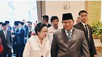 Presiden Prabowo Subianto dan Presiden Kelima RI Megawati Soekarnoputri menghadiri Peringatan Hari Lahir Pancasila di Gedung Pancasila Pejambon Jakarta Pusat, Senin 2 Juni 2025. (Tim News).
