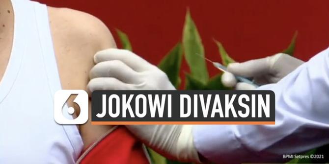 VIDEO: Presiden Jokowi Disuntik Vaksin Covid-19 Dosis Kedua