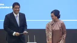 Purbaya Yudhi Sadewa resmi menggantikan Sri Mulyani Indrawati sebagai Menteri Keuangan usai dilantik oleh Presiden Prabowo Subianto pada Senin (8/9/2025). (merdeka.com/Arie Basuki)