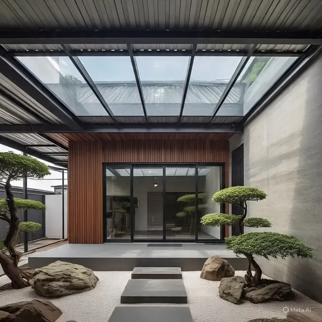 Rumah Beton Ekspos. (Liputan6.com/MetaAI)