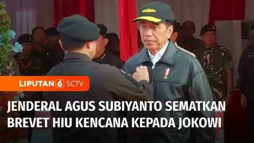 VIDEO: Presiden Jokowi Terima Brevet Kehormatan Hiu Kencana dari TNI AL