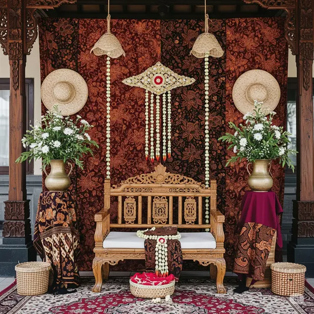 Dekorasi Nikah Sederhana di Rumah Tema Adat Simpel