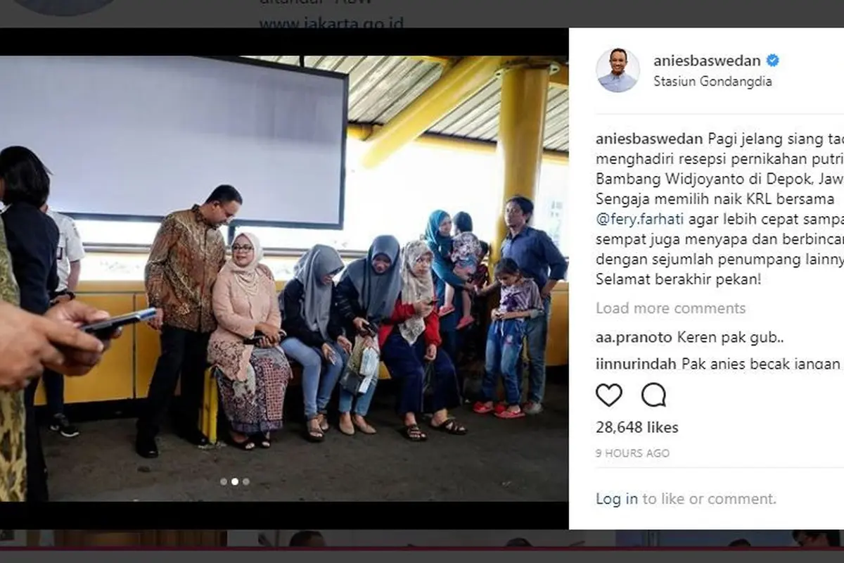 Anies Baswedan KRL