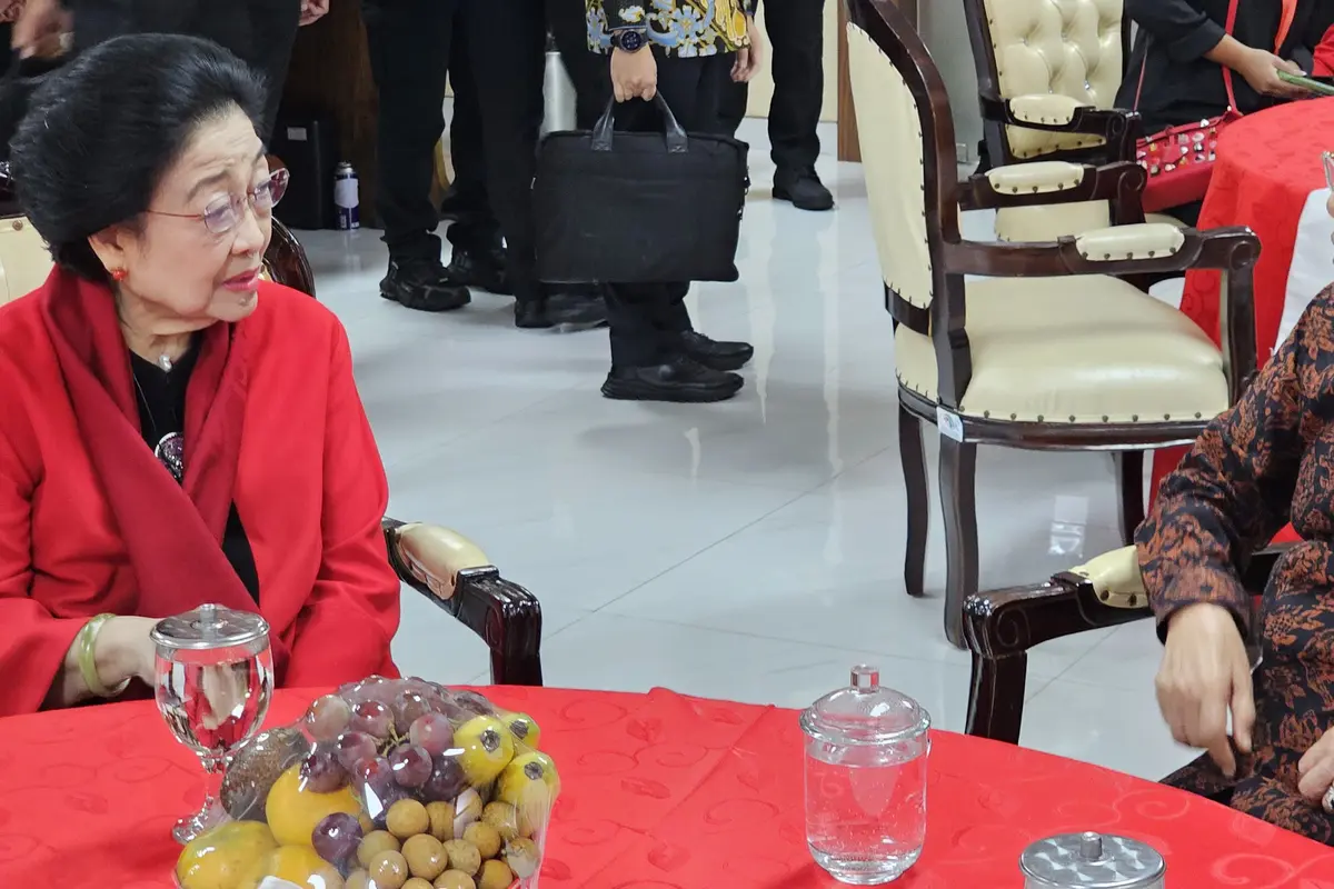 Ketua Umum PDIP Megawati Soekarnoputri dan Wakil Presiden Ma'ruf Amin di HUT ke-51 PDIP.