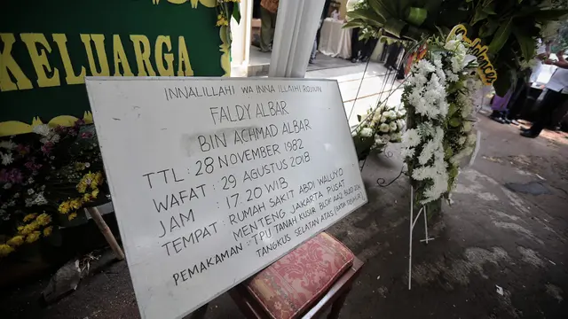 Putra ketiga Ahmad Albar, Faldy Albar meninggal pada tanggal 29 Agustus 2018 di Rumah Sakit Abdi Waluyo, Jakarta. (Faizal Fanani)