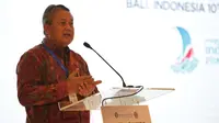 Gubernur BI Perry Warjiyo di acara Central Banking Forum di Pertemuan Tahunan IMF-Bank Dunia 2018 di Bali. Dok: BI