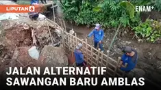 Tanggul Jebol, Jalan Alternatif Sawangan Baru Amblas