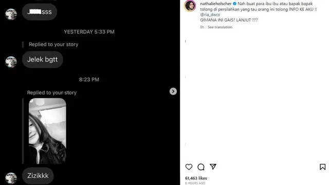 Nathalie Holscher Cari Orang yang Menghinanya Usai Lepas Hijab, Si Hater Langsung Minta Maaf