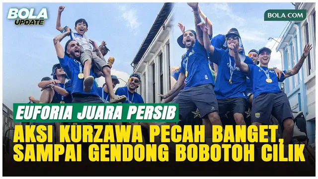 Aksi Kocak Kurzawa Saat Pawai Juara Persib Bandung Bikin Heboh Bobotoh!