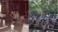 Rumah di tengah kuburan. (Sumber: YouTube/Dendenny / Dream)