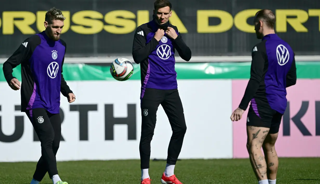 Leg pertama perempat final UEFA Nations League 2024/2025 akan digelar di stadion San Siro, Milan pada Jumat (21/3/2025) dini hari WIB. (Ina FASSBENDER/AFP)