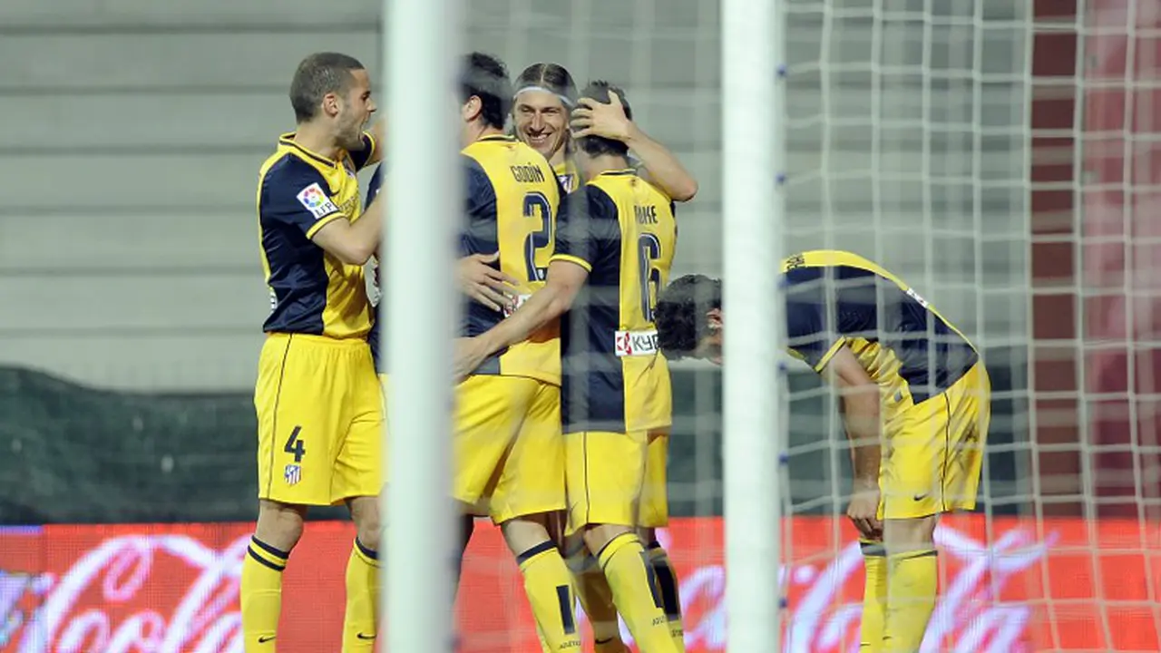 Perayaan Gol Atletico saat lawan bilbao