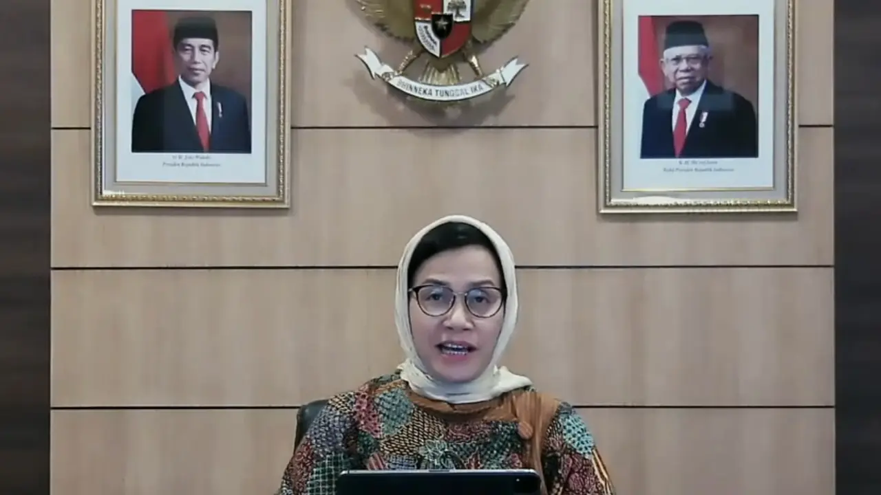 Menteri Keuangan Sri Mulyani Indrawati menghadiri launching buku Teks Ekonomi Syariah