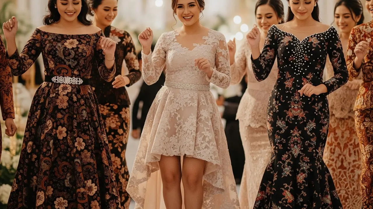 Model Gaun Batik Pesta Mewah