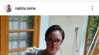 Zeina Nabila Down Syndrome Foto: Tangkapan Layar Instagram nabila.zeina (8/10/2020).