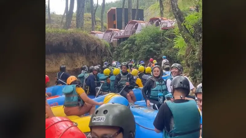 Tak Hanya di Puncak Bogor, Macet Horor Menjalar ke Arung Jeram di Sungai Palayangan Pangalengan