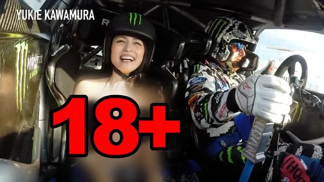 Video drifting Ken Block pebalap Rallycross Championship yang mengajak dua model dewasa asal jepang yaitu Rui Kiriyama dan Yukie Kawamura.