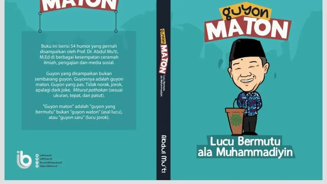 Sampul Buku Guyon Maton: Lucu Bermutu ala Muhammadiyin karya Abdul Mu'ti. (Istimewa)