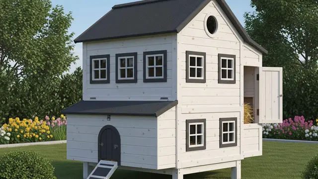 Ide Desain Kandang Ayam Vertikal Dua Tingkat Hemat Tempat