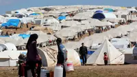 Arsip gambar kamp pengungsi Suriah terkait kerusuhan Suriah di tahun 2013