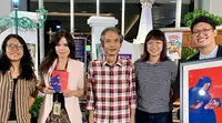Joko Pinurbo (tengah) dalam acara yang digelar pada 16 Mei 2022 lalu. (Dok Sastragpu via Instagram @jokpin.jogja)