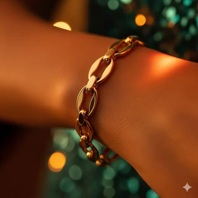 Gelang Rantai Oval Rantai Pipih (Flat Chain)