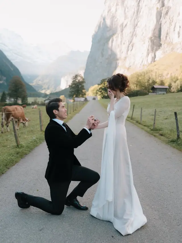 Syifa Hadju Resmi Dilamar El Rumi di Swiss, Anggun Bak Pengantin dalam Balutan Gaun Putih