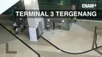 PT Angkasa Pura II (Persero) mengatakan terdapat genangan air di sejumlah titik di area kedatangan Terminal 3 Bandara Soekarno Hatta.