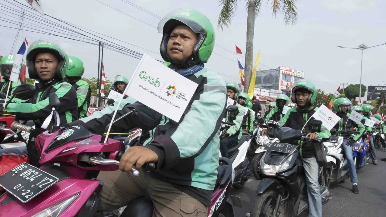 Pawai Obor Asian Gamess 2018, Grab
