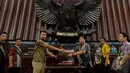 MPR RI gelar gladi kotor acara pelantikan Presiden dan Wakil Presiden terpilih di Gedung Nusantara, Komplek Parlemen, Senayan, Jakarta, Jum'at (17/10/2014) (Liputan6.com/Andrian M Tunay)