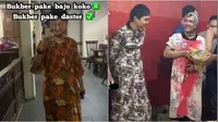 Bapak-bapak pakai daster di acara bukber. (Sumber: TikTok/deonsetiadinata)