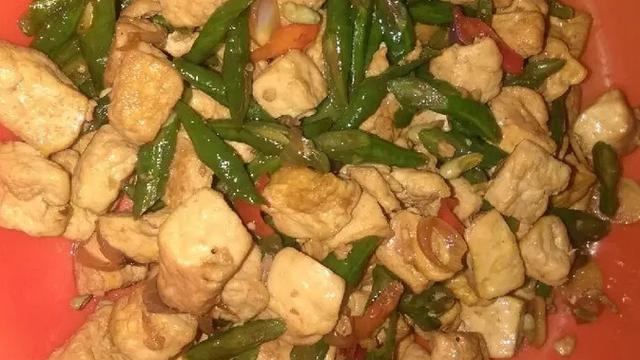 Tumis Kacang Panjang Tahu