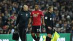 Manajer Manchester United, Jose Mourinho.  menyebut cedera yang dialami Antonio Valencia disebabkan faktor padatnya pertandingan Premier League. (AFP/Oli Scarff)