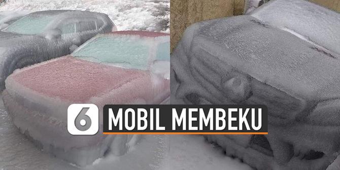 VIDEO: Mobil Membeku Akibat Cuaca Ekstrem