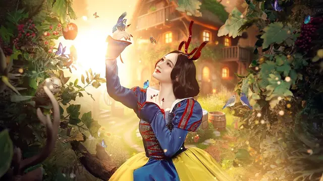 5 Gaya Totalitas Laura Moane Coplay ala Snow White dengan Gaun Ikonik yang Memukau