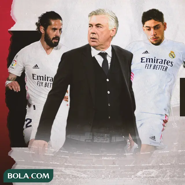 Federico Valverde, Carlo Ancelotti dan Isco