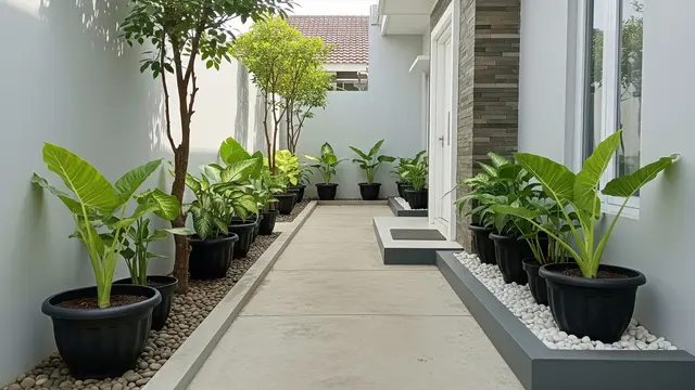 Desain Jalur Servis Samping Rumah yang Tetap Terlihat Rapi/Gemini AI