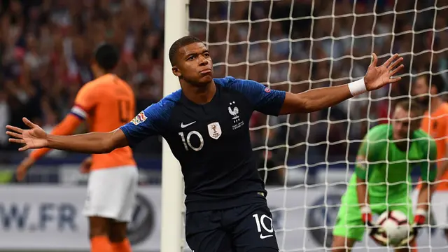 FOTO: Kylian Mbappe Cetak Gol, Prancis Bungkam Belanda